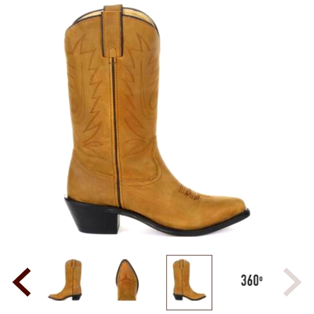 Durango women's tan leather cowgirl boots